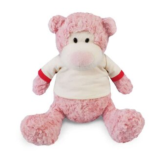 knuffel gepersonaliseerd met naam T-shirt pink