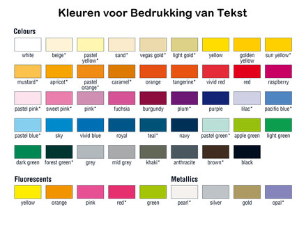 Kleuren voor bedrukking